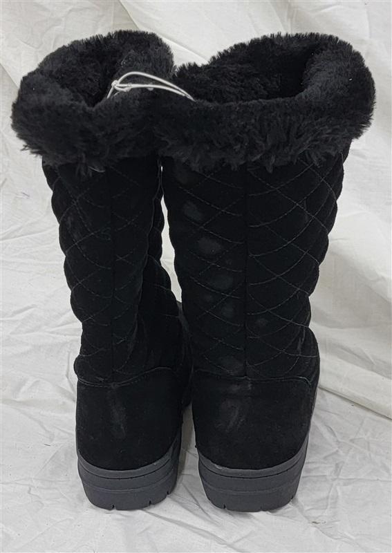 NWOT Style & CO 5 Nickyy Suede Lug Sole Tall Boot Black 120821