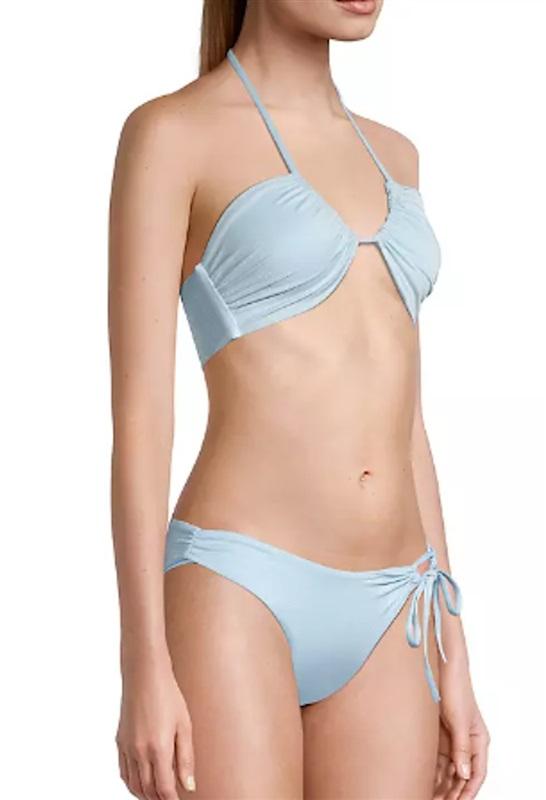 NWT L*Space XS Dawn Bikini Top Swimsuit Blue Green POL 120830