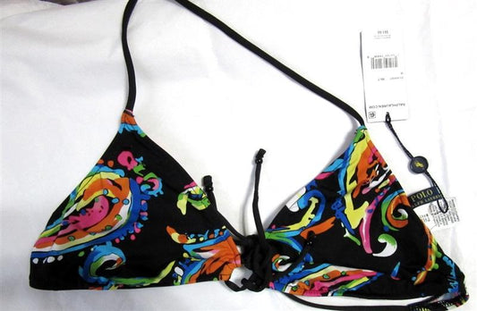 NWT Ralph Lauren Paisley XS String Bikini Swim Top 120835
