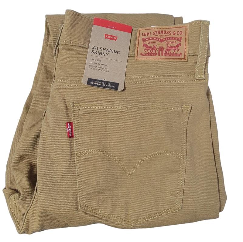 NWT Levis 29X30 311 Shaping Skinny Mid Rise Jeans Dark Tan 120897