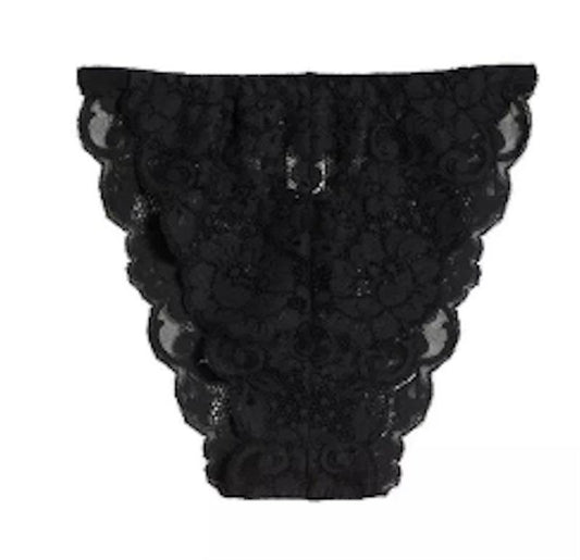 NWOT Free People WE ARE HAH S Chase Me Down Cheeky Panties Black 120901