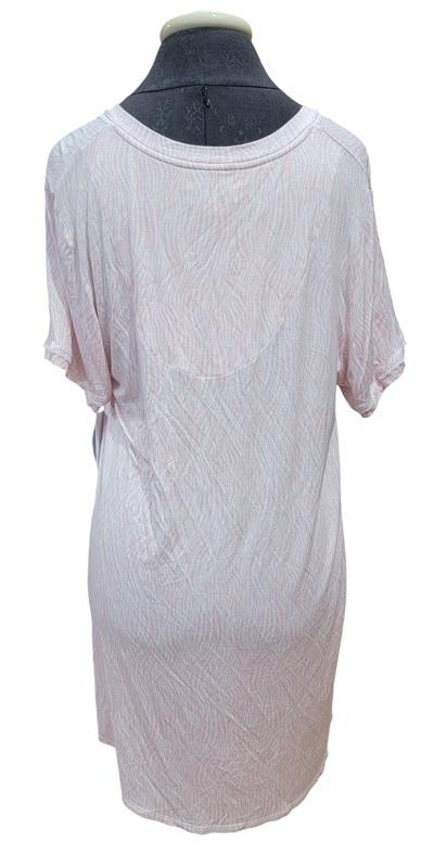 NWT Kensie L Pink Zebra Round Neck Knit Nightshirt 120903
