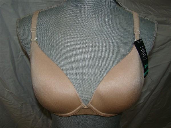 NWOT Heidi Klum 34D Fit Custom Lift T-Shirt Bra H29-1169B Beige 120923
