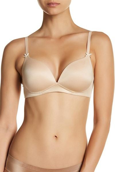 NWOT Heidi Klum 34D Fit Custom Lift T-Shirt Bra H29-1169B Beige 120923
