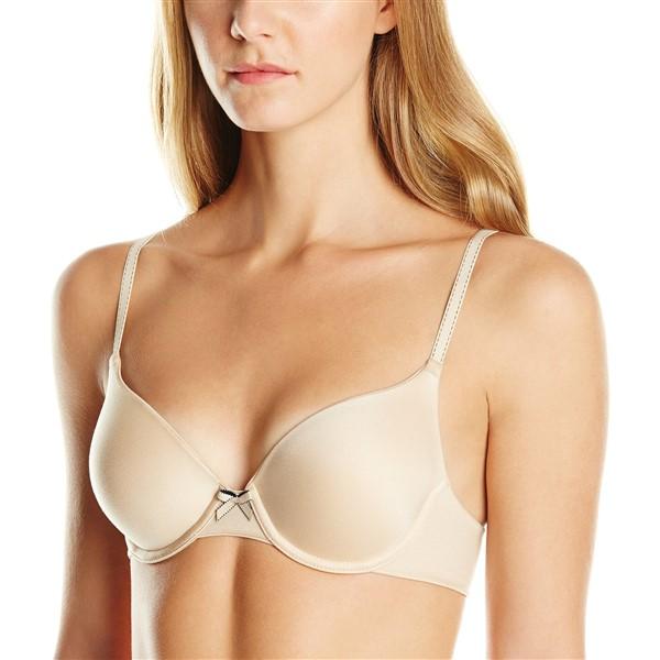 Maidenform Comfort Devotion 34D Tailored T-Back Bra 9457 Beige 120924