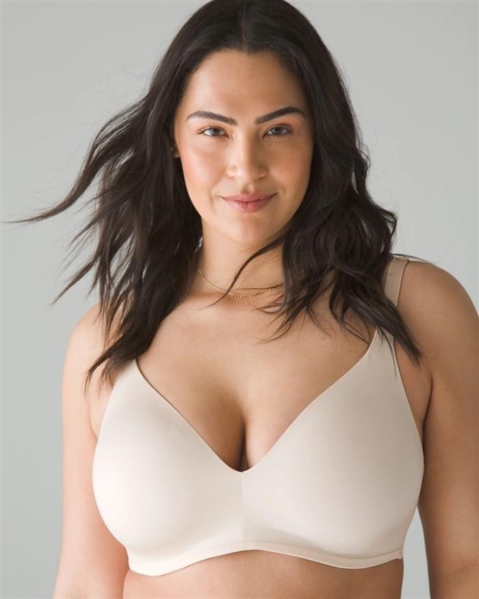 NWOT Soma 38DD Vanishing Back Wireless Full Coverage Bra Pale Sand 120931
