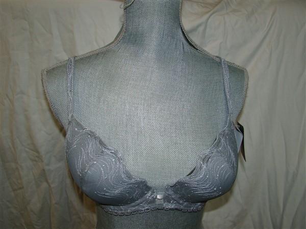 NWT Wacoal 34D Europe Cherish Push Up Bra WE113003SIG Gray 120937