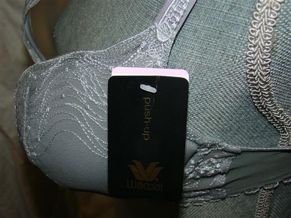 NWT Wacoal 34D Europe Cherish Push Up Bra WE113003SIG Gray 120937