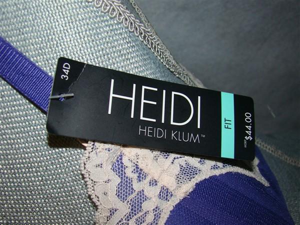 NWT Heidi Klum 34D Fit Mesh Lace Custom Lift Push-Up Bra H29-1168B 120977