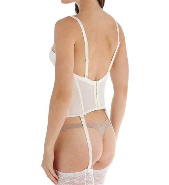 NWT Carnival 38B Lace Backless Tuxedo Bustier 337 Ivory 121005