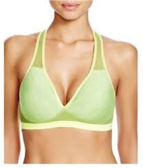 NWT Wacoal 38B Soft Cup Racerback Sports Bra 856234 Lime Green 121024