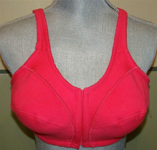 NWOT Comfort Choice 38B PINK Wirefree Front-Hook Seamless Leisure Bra 121027