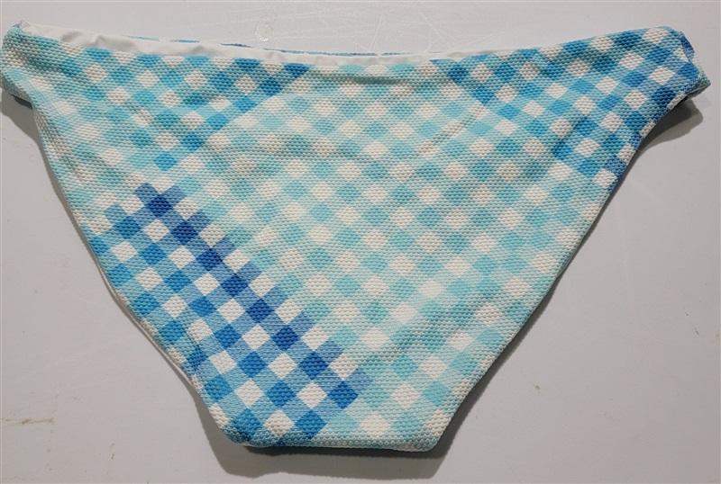 NWOTD L*Space M Sandy Classic Bikini Swim Bottom Blue Gingham 121038