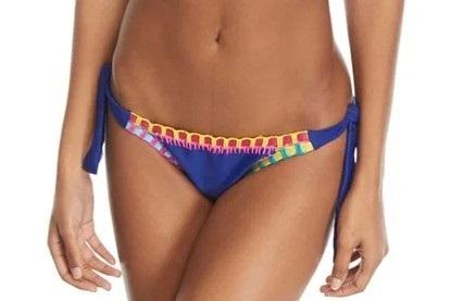 NWT Pilyq Platinum Crochet Trim M Side-Tie Bikini Swim Bottoms & Top Pink 121044