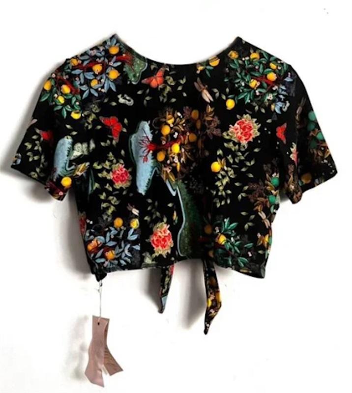 NWT Free People HAH Hot As Hell M All Tied Up Kyoto Kimono Reversible Top 121071