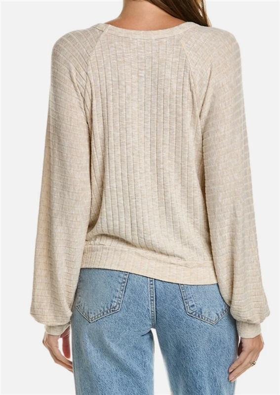 NWOT Michael Stars S Polly Square Neck Butter Ribbed Top 121074