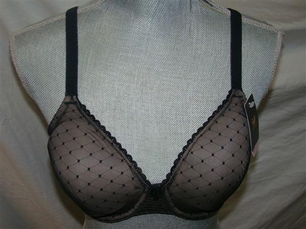 NWT Wacoal 34C Reveal Lace Underwire Bra 851115 Black 121100