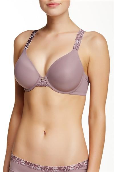 NWT Natori 34C Lace Trim T Shirt Bra Rose Pink 736037 121111