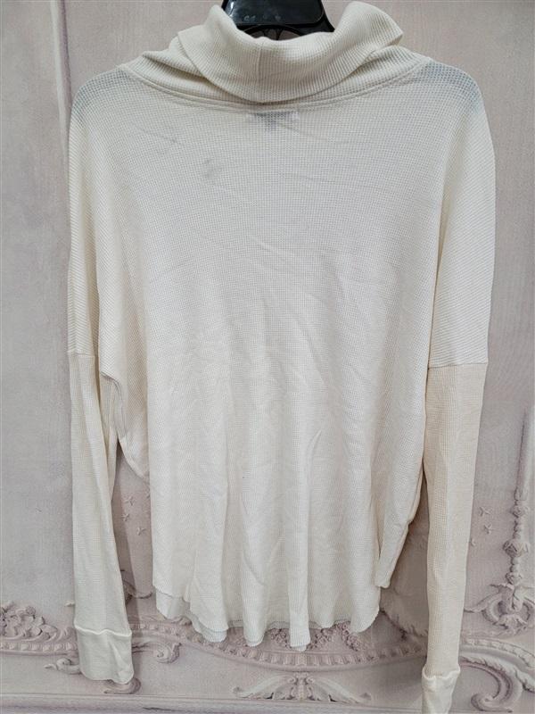 NWOT Michael Stars L Marcy Thermal Ivory Turtle Neck Tunic 121122