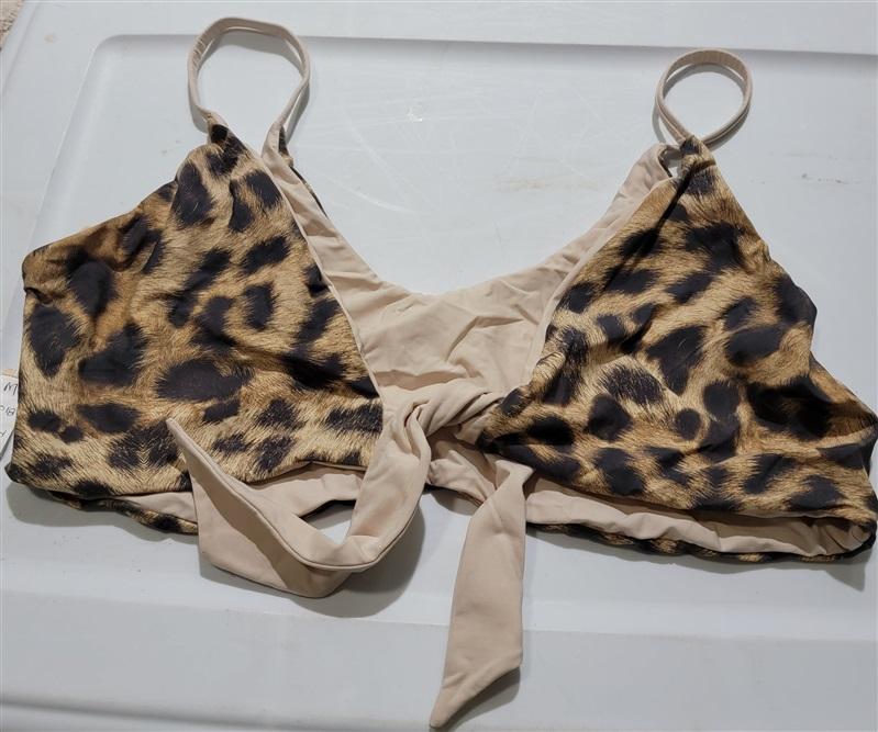 NWOT Pilyq Leo D Animal Print Bikini Swim Top 121147