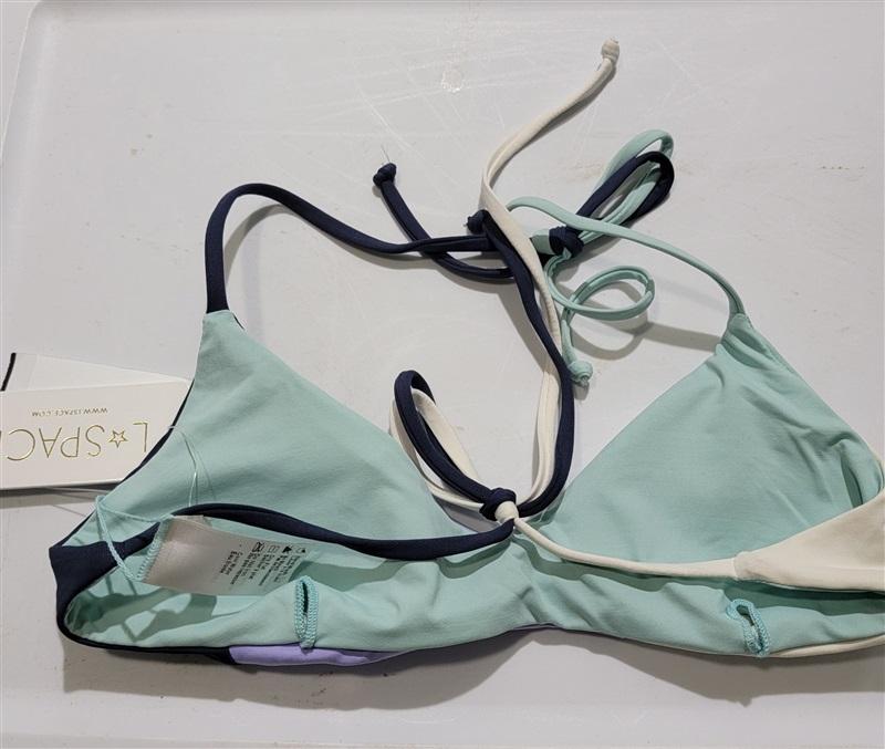 NWT L*Space XS Sea Glass Color Block Bikini Swim Top SPW 121158