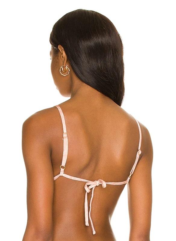 NWOT L*Space S Brittany Swirl Bikini Top Tangerine orange 121179