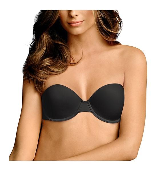 NWPT Maidenform 38D Comfort Devotion Strapless Bra 9405 Black 121218