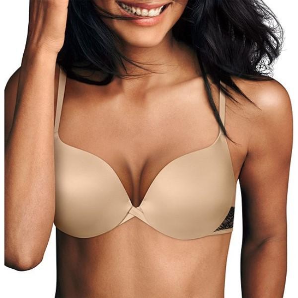 NWOT Maidenform 38C Love the Lift Satin Push-Up Bra DM9900 Beige 121224