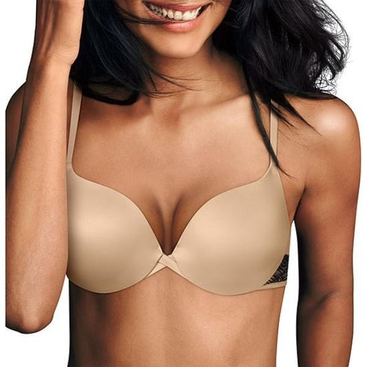 NWOT Maidenform 38C Love the Lift Satin Push-Up Bra DM9900 Beige 121224