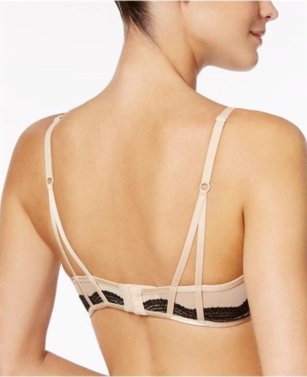 NWOT Maidenform 38C Love the Lift Satin Push-Up Bra DM9900 Beige 121224