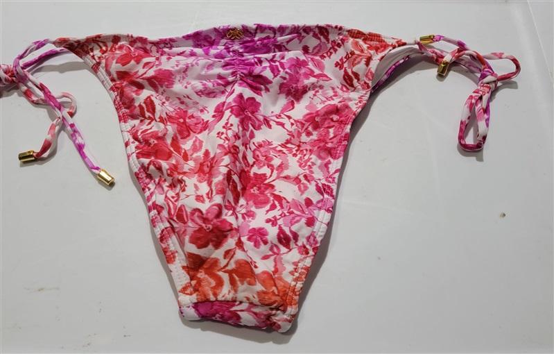 NWT Pilyq L Azalea Embroidered Beaded Tie Teeny Bikini Swim Bottom 121225