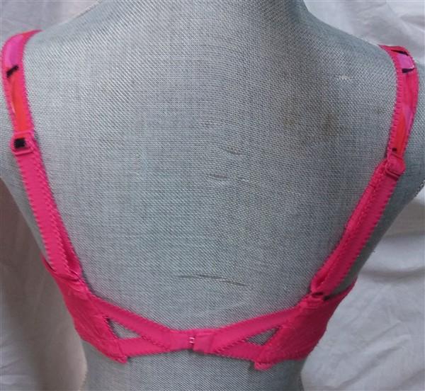 NWT Freya 32G USA Hot House Underwire Plunge Bra AA2531 Pink Red Lace 121247