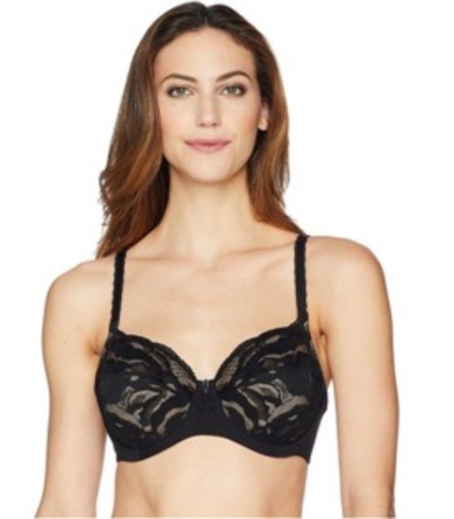 NWT Wacoal 38C Top Tier Lace Underwire Bra 855223 Black 121253