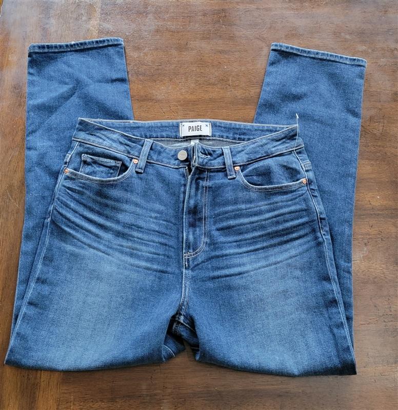 NWOT Paige 30 Cindy Crop High Waist Ankle Straight Leg Jeans 121278