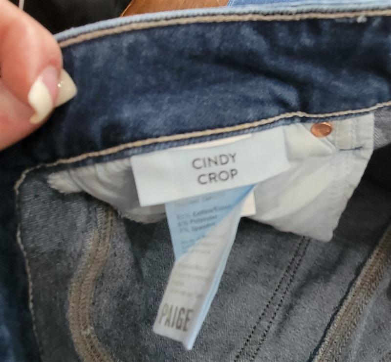 NWOT Paige 30 Cindy Crop High Waist Ankle Straight Leg Jeans 121278