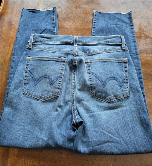 NWOT Edwin 30 Bree Slim Skinny Blue Raw Edge Jeans 121287