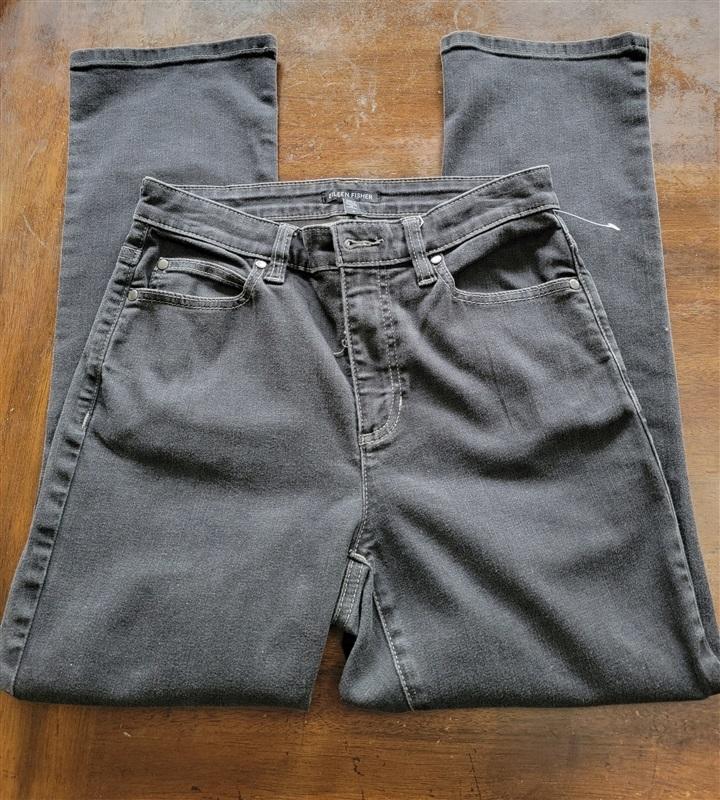 NWOT Eileen Fisher 2 Black Stretch Skinny Jeans 121291
