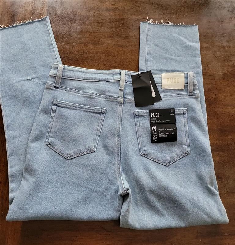 NWT Paige 32 Cindy High Waist Ankle Straight Leg Jeans 121293