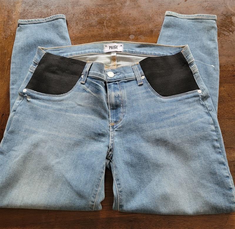 NWOT Paige 30 Maternity Verdugo Crop Jeans Blue 121298