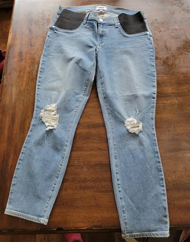 NWOT Paige 30 Maternity Verdugo Crop Jeans Blue 121298
