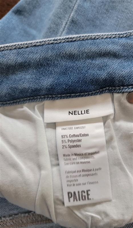 NWOT PAIGE 31 Nellie Raw Hem High Rise Cropped Wide Leg 121307