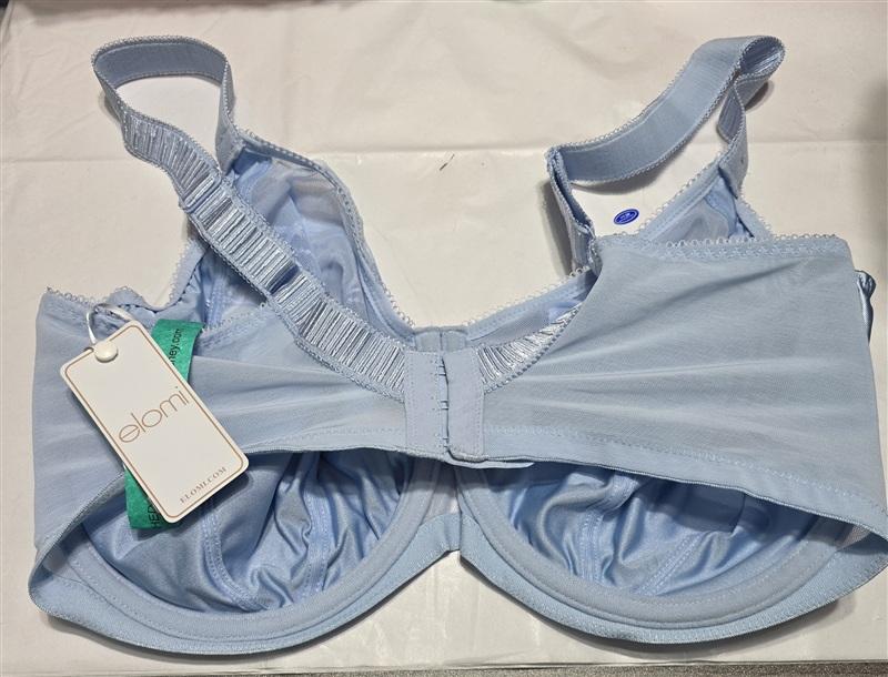 NWT Elomi 36J USA Cate Underwire Full Cup Banded Bra EL4030 Blue 121309