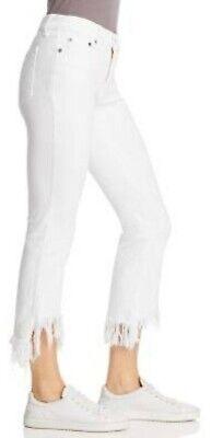 NWOTD Pistola Denim High Rise Fringe Jeans White 121351