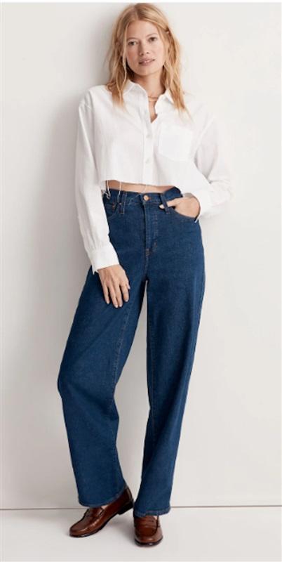 NWOT Madewell 31 The Perfect Vintage Wide-Leg Jean Fairdale 121356