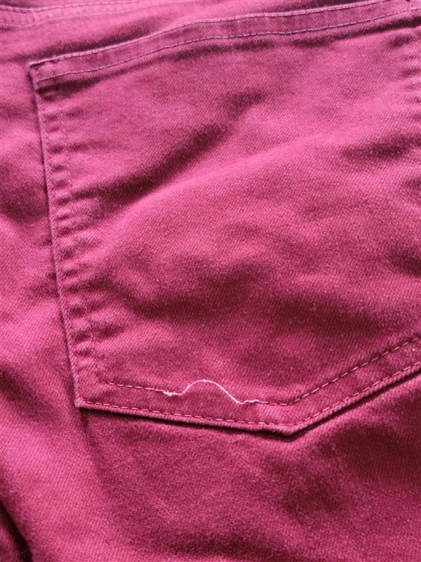 NWOT Eileen Fisher 2 Wine Stretch Skinny Jeans 121359