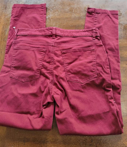 NWOT Eileen Fisher 2 Wine Stretch Skinny Jeans 121359