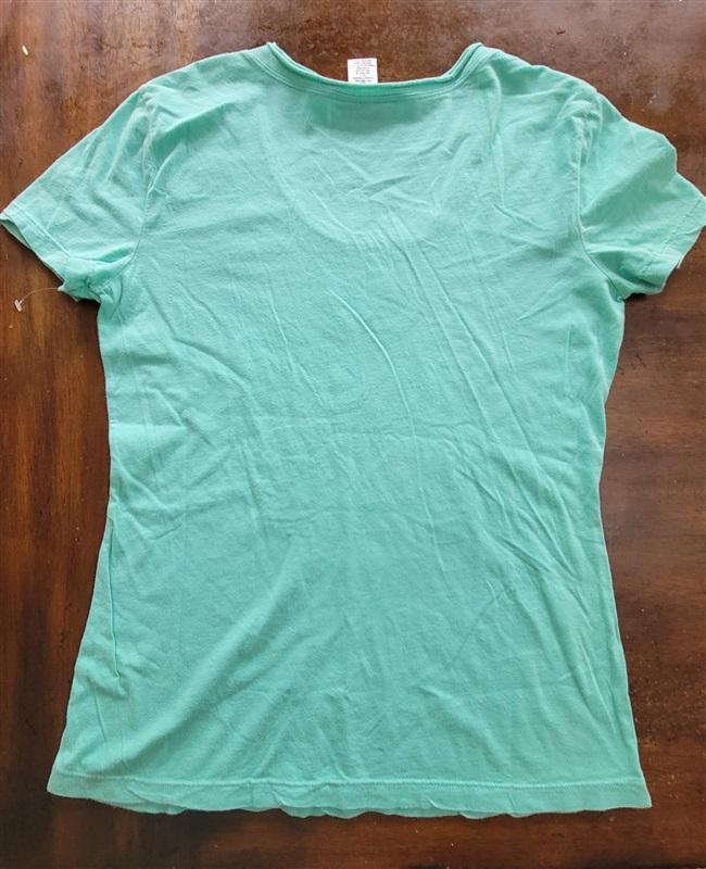 NWOT Soft Surroundings L Embroidered Medallion T Shirt Mint Green 121372