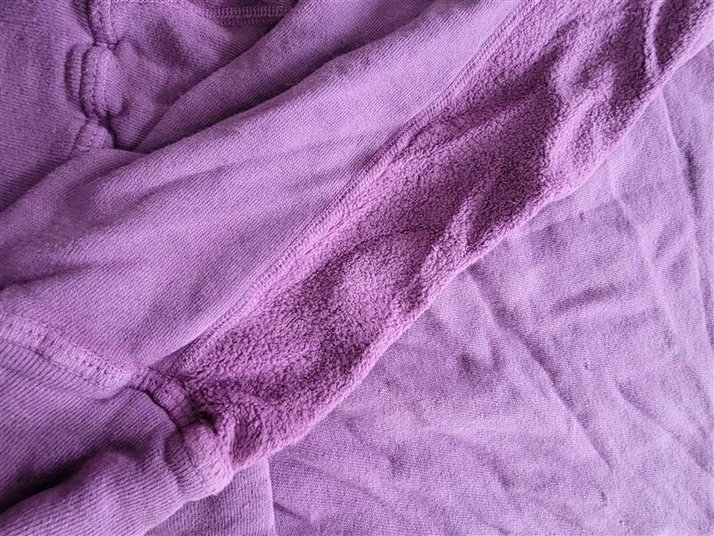 NWOT Michael Stars KNIT Ezra XS Purple Astor Mixed Fabric Sweatshirt 121377
