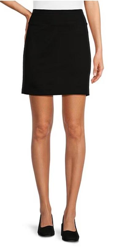NWOT Eileen Fisher Petite Washable Flex Ponte Pull-On Mini Skirt 121378