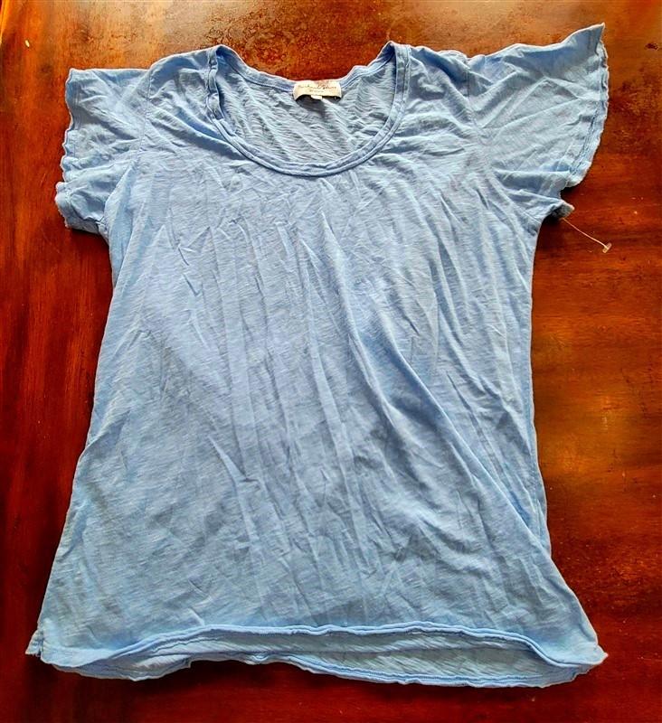 NWOT Michael Stars S Jana V Neck Blue T Shirt 121385